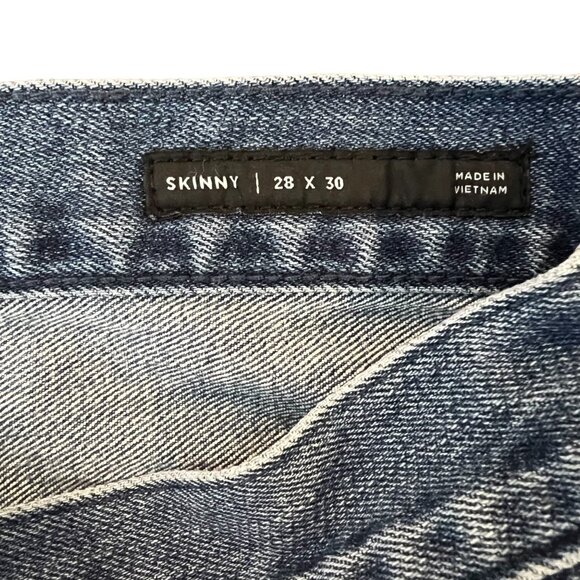 Pacsun Skinny‎ Jeans Size 28 Blue Floral Outseam Raw Hem Womens Denim - Picture 11 of 12